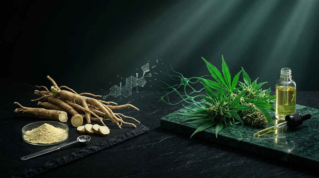 Imagen de portada: Ashwagandha vs CBD para Ansiedad: Guía Científica de Uso 2026
