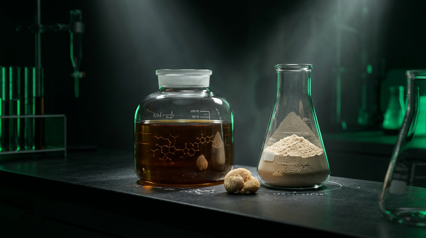 Imagen de portada: Melena de León: Extracto vs Polvo, ¿Cuál es la Diferencia Real?