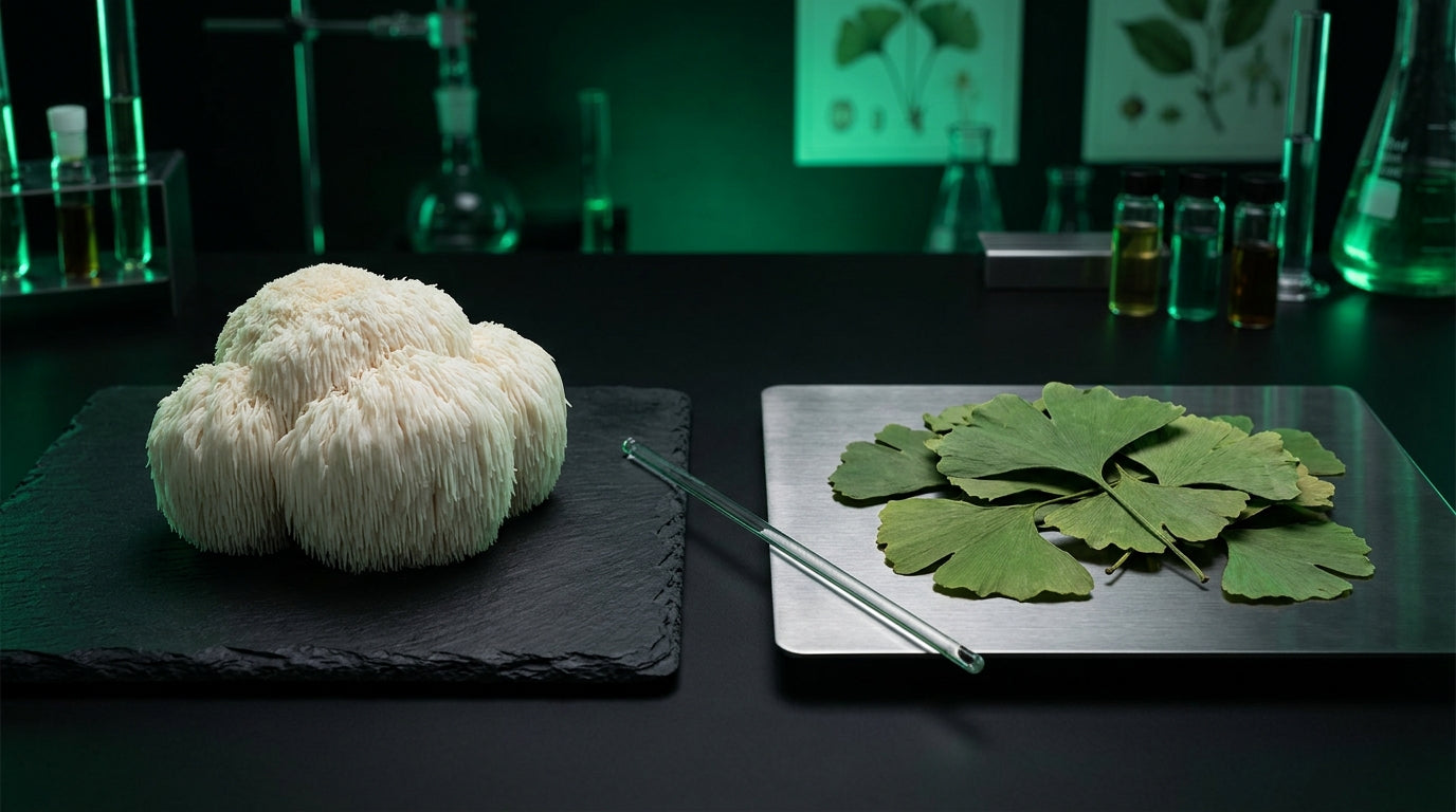 Imagen de portada: Melena de León vs Ginkgo Biloba: Cuál Nootrópico Natural Elegir en 2026