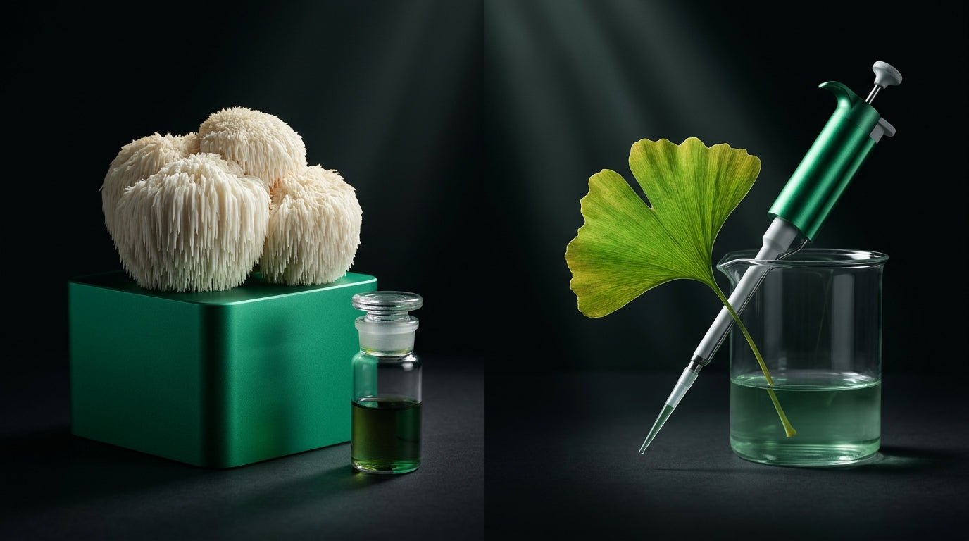 Imagen de portada: Melena de León vs Ginkgo Biloba: Guía Científica para tu Cerebro 2026